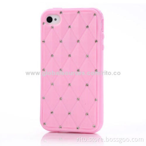 New Crystal-Studded TPU Hard Case for iPhone 4/4s, iPhone 5/5s